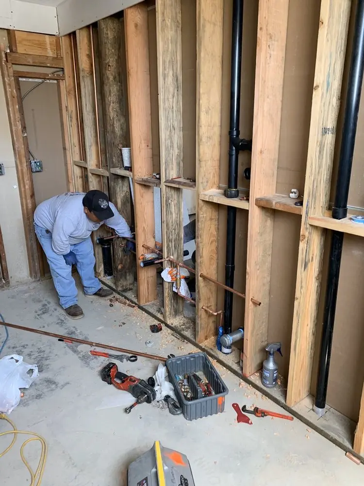 Commercial rough-in plumbing for Gas Line Repair in Stow